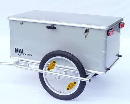 Fahrradanhänger für Lasten mit Aluminiumbox Maiporter ZX130