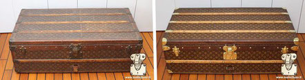 Louis Vuitton Cabin Trunk from  1906 cabin trunk, stenciled mongram canvas mark I 