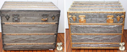 Louis Vuitton zinc explorer trunk  from  1889