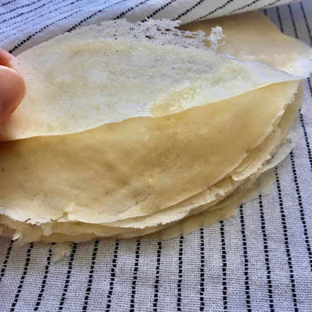 Feuilles de brick sans gluten maison empilées