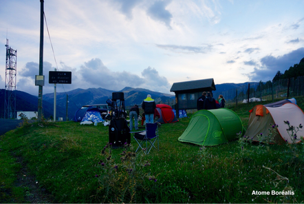 Une partie du site d'observation au Col de Mantet (66)