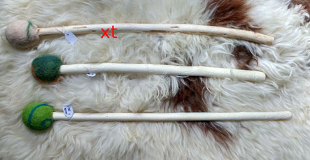 T10: Trommmelschlägel Weide gefräst, 