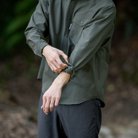 Poly Basic Long Sleeve Shirt - SKY newtype shop