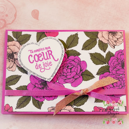 Carte St-Valentin @magalidanjan Etiquettes en Fête Stampin'Up!®