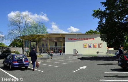 Un aperçu du nouveau cinéma La Dolce Vita. La livraison du nouveau centre culturel à Andernos est attendue en 2019. Photo DR