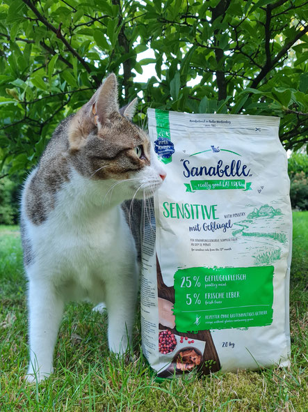 Das Sensitive Trockenfutter von Sanabelle ist speziell für ernährungssensible Katzen entwickelt