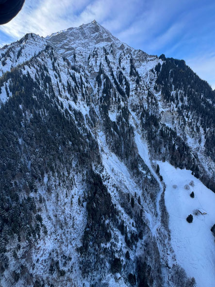 bereits 4 Tage später sieht es ganz anders aus. Foto aus der Luft von Nicolas Hojac, 06.01.2026