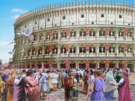 The inauguration in 80 AD: 100 days of games offered by Titus