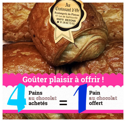 Promos Pains au chocolat Au Croissant d'Or Bezons