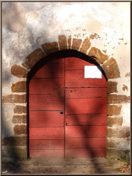 Eglise St Michel du Vieux Lugo à Lugos (Gironde) : la porte d'entrée