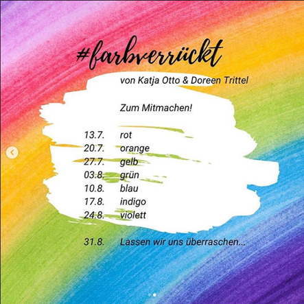Regenbogenfarben, Wochenübersicht #farbverrückt