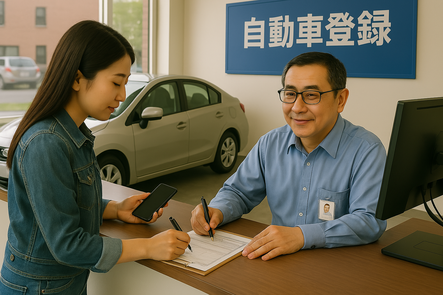 自動車の登録手続きイメージ