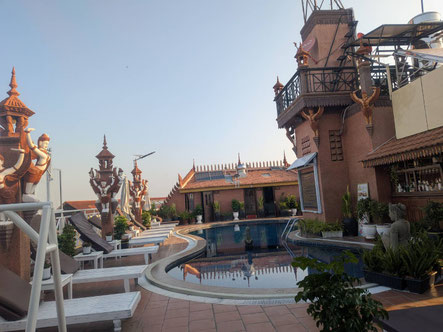 rooftop of the hotel