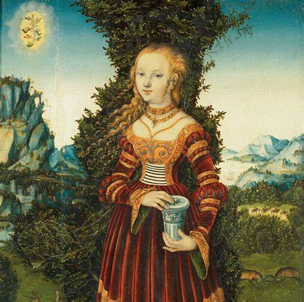 Lucas Cranach d. Ä. : MM mit Salbengefäß (Ausschnitt) 