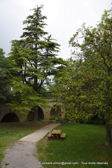 Boisseron - Buxedonis Lucus : Pont romain (face aval, vue partielle) - Via Domitia