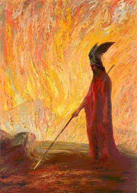 Wotan allume le feu autour de Brunhhilde