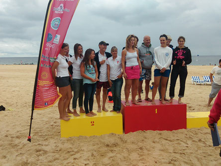 Podium Femme Championnat de France surfboat 2014