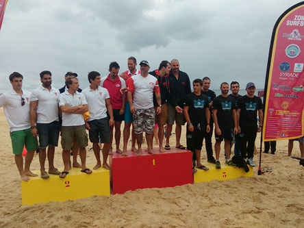Podium Homme Championnat de France surfboat 2014