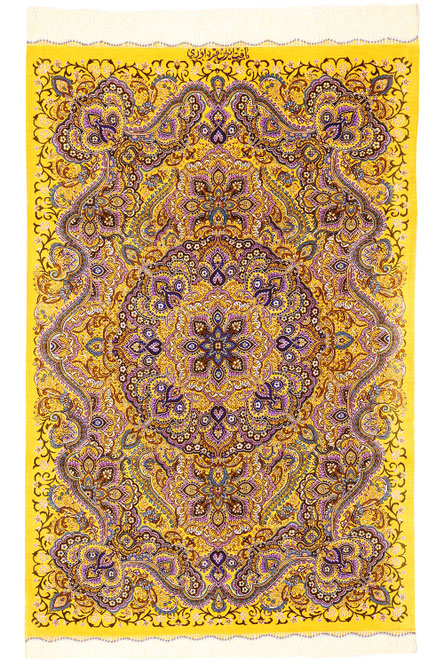 タギーペルシャ絨毯　クムシルク絨毯