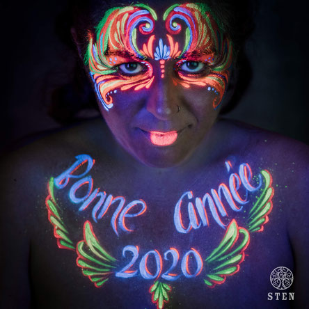 body painting solenn minier rennes femme fluo neon fluorescent
