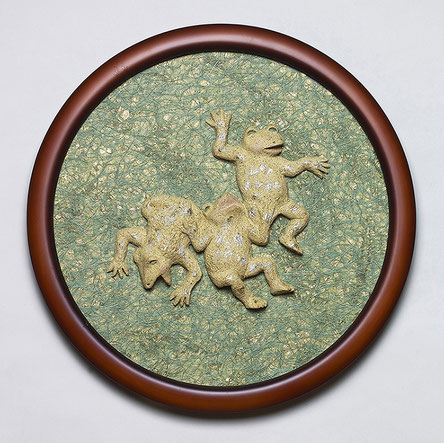 【真作】鈴木紀和子 枝垂桜 日本画4号 紙本 彩色 金箔 共シール 真作】鈴木紀和子 枝垂桜 日本画4号 紙本 彩色 金箔 共シール 真