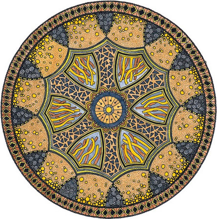 Mandala Farbstifte gelb braun November