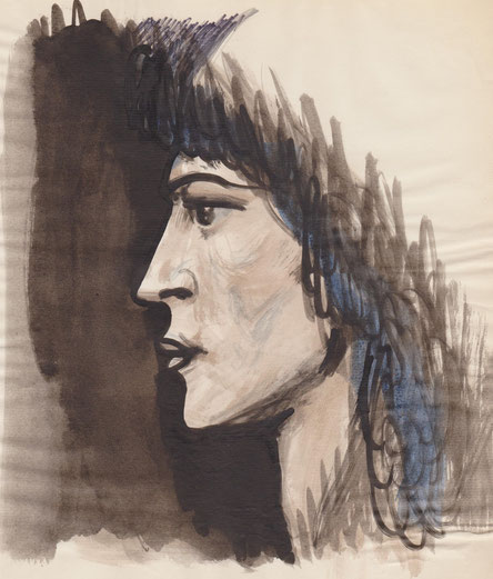 Jean Milhau, Profil féminin (235x200)