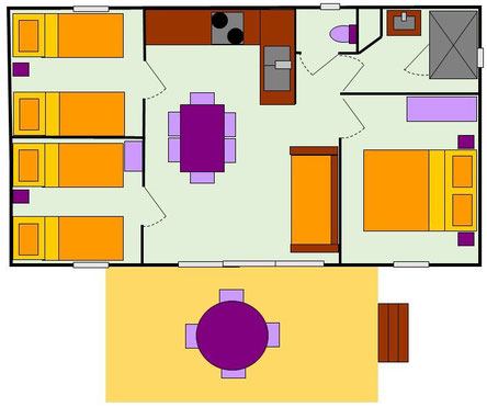 chalet gers Family camping de l'arros