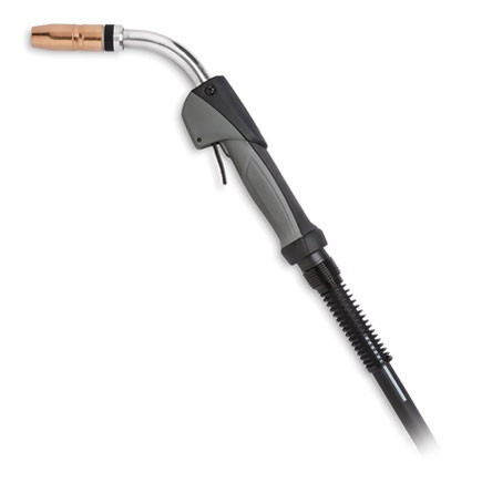 Pistola MIG Bernard ™ BTB, mango recto serie C, 400 A, 15 pies, cuello fijo mediano a 60 °, TOUGH LOCK ™, .045 pulg., Sistema QUICK LOAD ™ Liner AutoLength ™. Miller