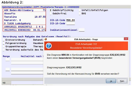 abasoft EVA Praxissoftware Arztsoftware Arzt Praxis Heilmittelverordnung Software