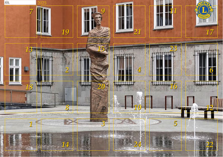 Motiv: Maria Fernandez, Bronzeskulptur Alessandro Pasqualinis auf dem Jülicher Markt