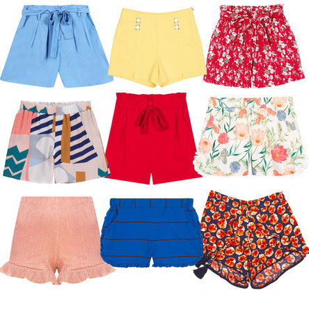 shorts tendances printemps-été 2018