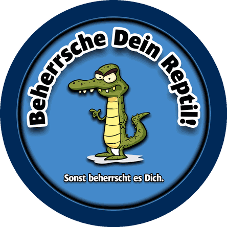 Aufkleber zu Beherrsche Dein Reptilienhirn. Sonst beherrscht es Dich.