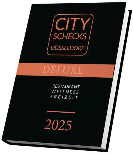City Schecks Düsseldorf Deluxe 2025, 2 für 1 Gutscheine für eine Auswahl der besten Restaurants in Düsseldorf