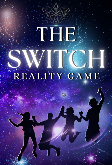 Buchcover des Buches The Switch-Reality Game von Yasmin Kurul Mendoza. Ein interaktives Buch und Gamifikation für Nachhaltigkeit und veganen Lifestyle.