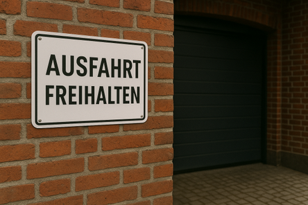 Ausfahrt freihalten Schild