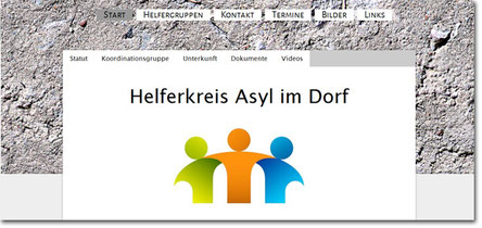 Informatiosseite von Asyl im Dorf | © Serverseite.de