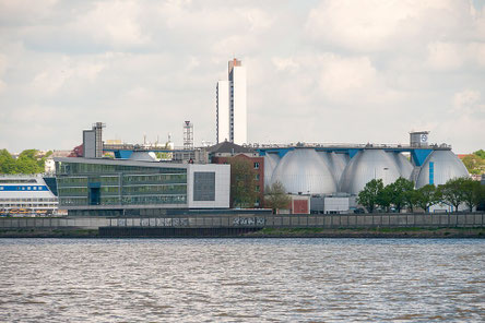 Faulbehälter des Klärwerks am Köhlbrandhöft