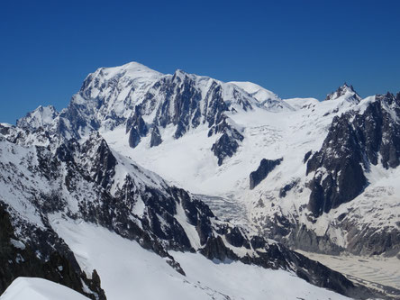 Mont Blanc mit Mont Maudit u. Mont Blanc de Tacul