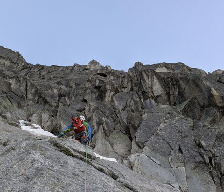 Frendopfeiler, Frendo spur, Chamonix, Aiguille du Midi, Nordwand, North face, Plan d l'aiguilles, Lac Bleu