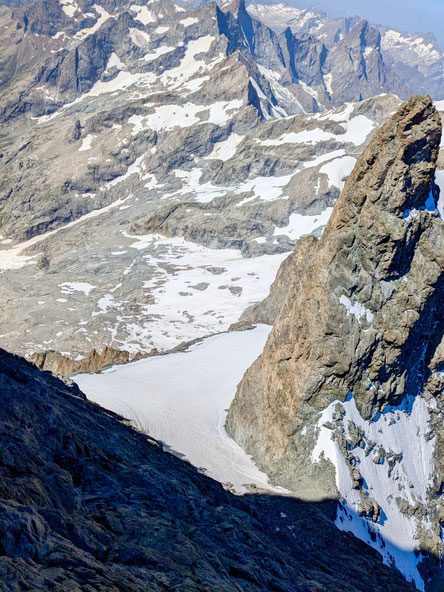 Arête du Promontoire, Grand Pic de la Meije, Traversée de la Meije, Refuge du Promontoire, les Enfetchores, Mejie, Überschreitung Barre des écrin, écrinmassiv, La Grave