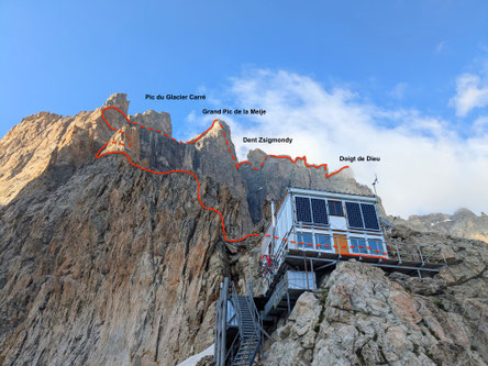 Grand Pic de la Meije, Traversée de la Meije, Zustieg Refuge du Promontoire, les Enfetchores, Mejie, Überschreitung Barre des écrin, écrinmassiv, La Grave