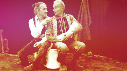 Szene aus Ox & Esel. Mit Thomas und Autor Norbert Ebel. Foto: kleinewelttheater