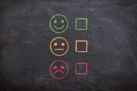 Feedback-Ampel mit Smileys