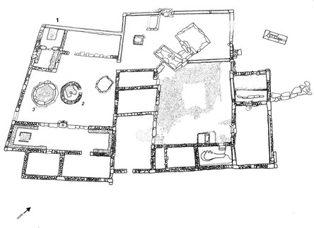 Morgantina : Plan du sanctuaire principal dédié à Déméter et Korê