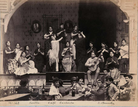 Fotografía de Emilio Beauchy, "Café cantante", Sevilla, 1888.