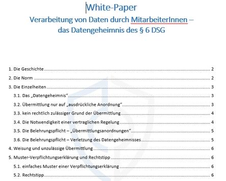 Datengeheimnis Verarbeitung Von Personenbezogenen Daten Durch Mitarbeiterinnen Dataprotect Informationen Zum Datenschutz In Osterreich Und Der Eu Dsgvo Dsg