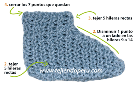 Tutorial: pantuflas tejidas en telar rectangular