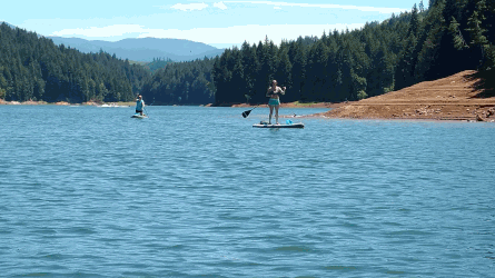 Stand Up Paddle Boarding on Fall Creek, Oregon