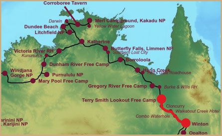 Roadtrip Australia, Winton, Cloncurry, Combo Waterhole, Terry Smith Lookout
